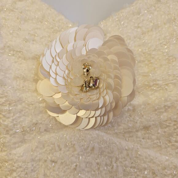 Dessy Collection Ivory Shimmer Mini Dress Size 16R NWT Wedding Fairy‎ Angel - Picture 3 of 9